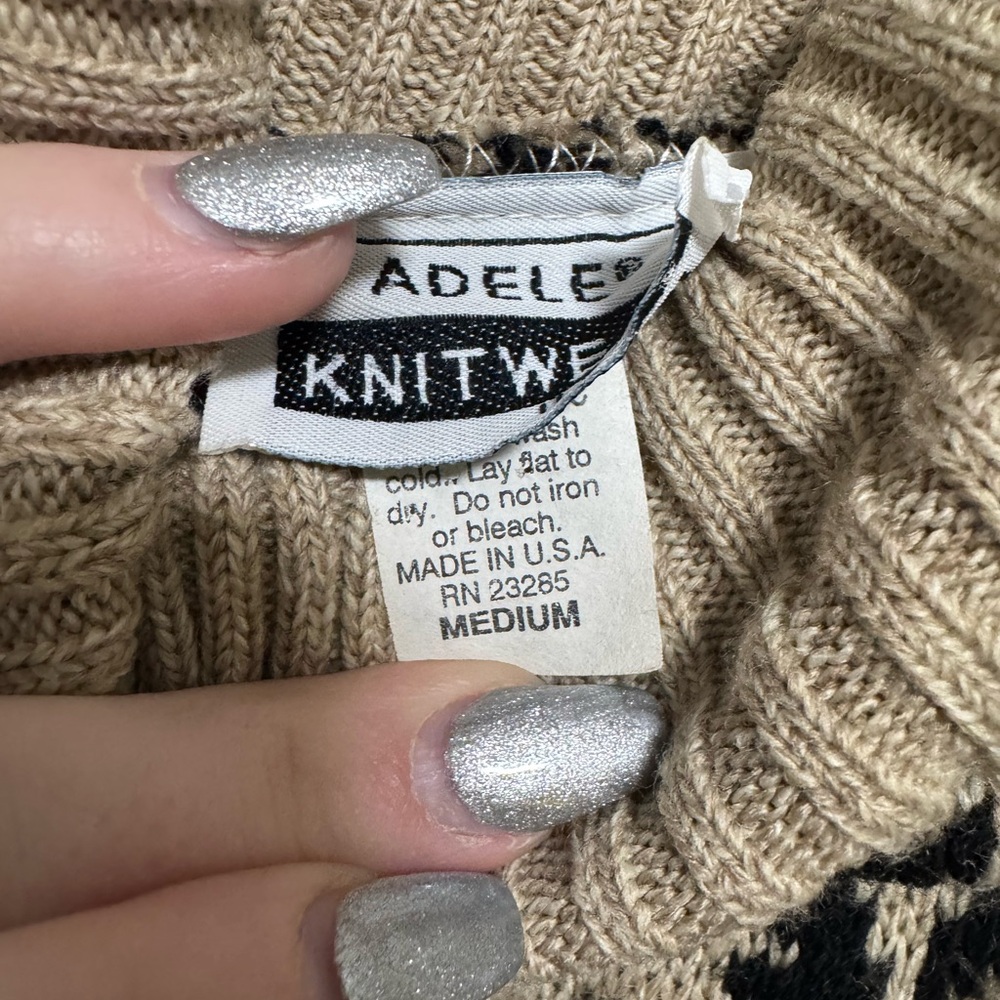 Vintage Leopard Tunic Sweater Adele Knitwear - image 6